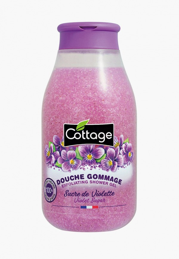 Гель для душа Cottage отшелушивающий ФИАЛКА/Exfoliating Shower Gel Violet Sugar 270 мл cottage гель для душа отшелушивающий ваниль 270 мл 2 шт