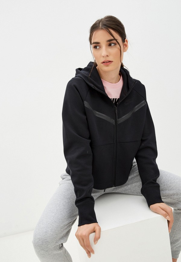 

Толстовка Nike, Черный, W NSW TCH FLC WR ESSNTL FZ HDY