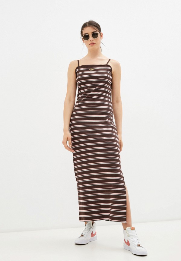 

Платье Nike, Коричневый, W NSW FEMME DRESS MAXI RIB