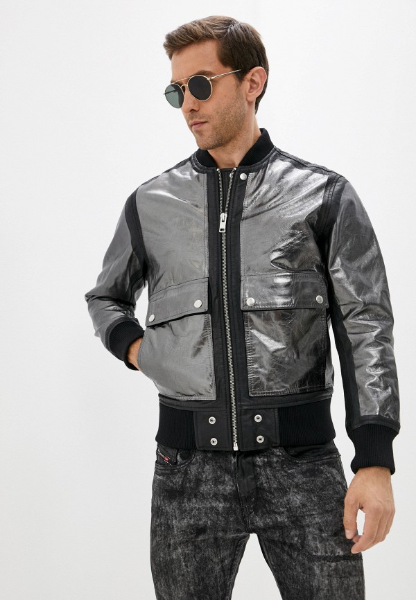 

Куртка кожаная Diesel, Серебряный