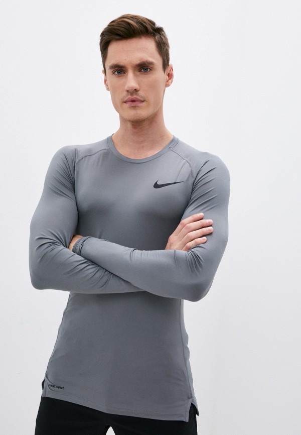 Лонгслив компрессионный Nike серого цвета
