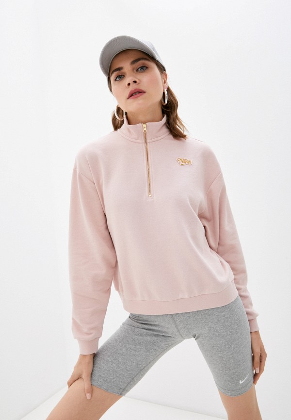 

Олимпийка Nike, Розовый, W NSW FEMME QZ FLC
