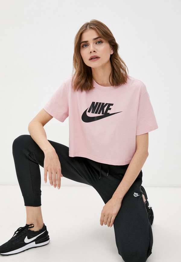 

Футболка Nike, Розовый, W NSW TEE ESSNTL CRP ICN FTR