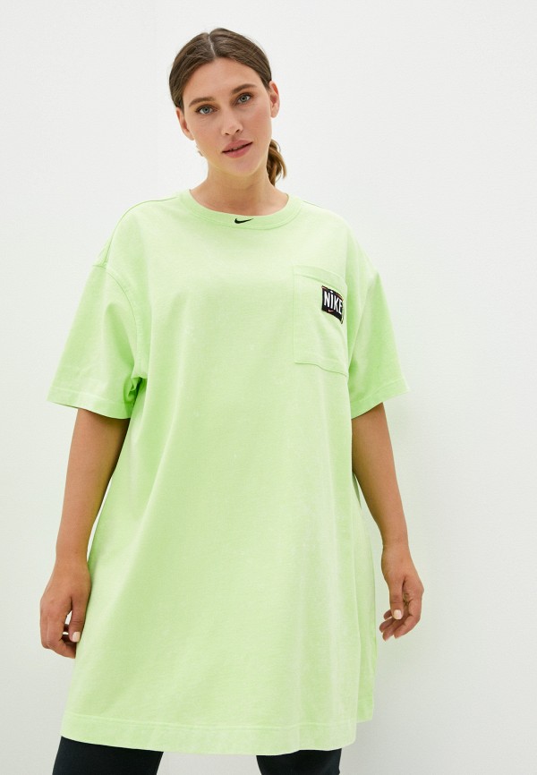 

Платье Nike, Зеленый, W NSW WASH DRSS PLUS