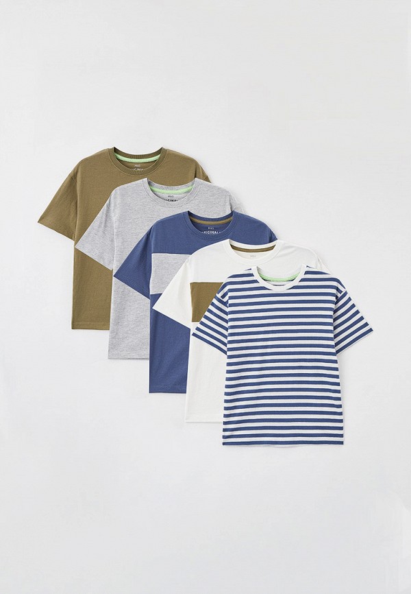 

Футболки 5 шт. Marks & Spencer, Белый;мультиколор;серый;синий;хаки, Marks & Spencer RTLAAK499901