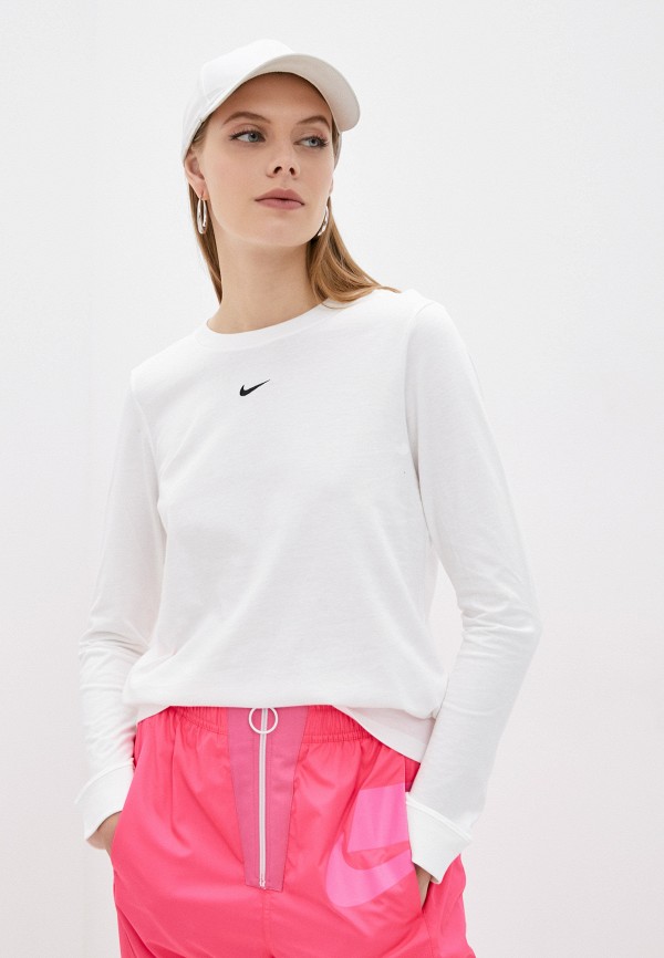 

Лонгслив Nike, Белый, W NSW TEE ESSNTL LS LBR