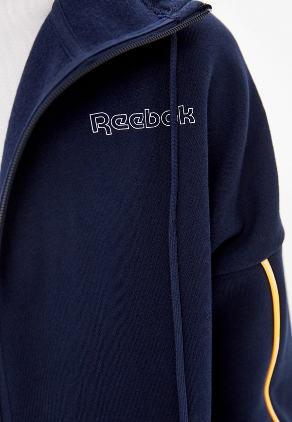 

Толстовка Reebok, Синий, TE PIPING FZ HOODIE