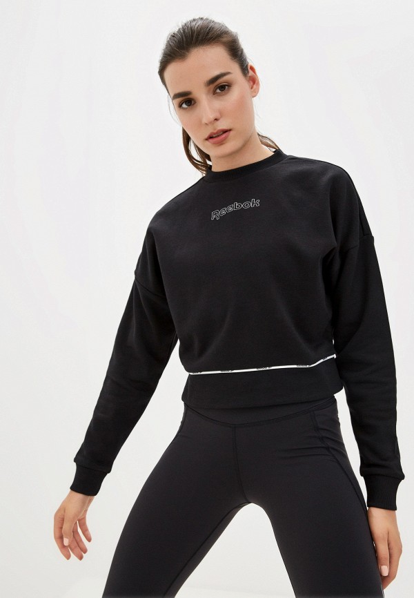 

Свитшот Reebok, Черный, PIPING PACK CREWNECK