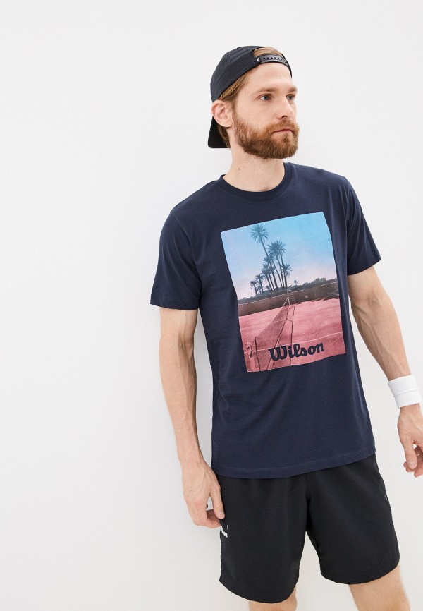 

Футболка спортивная Wilson, Синий, M SCENIC TECH TEE