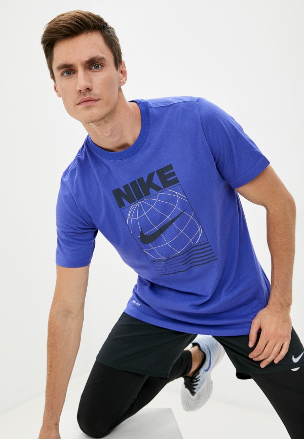 

Футболка спортивная Nike, Синий, M NK DF TEE 6/1 GFX