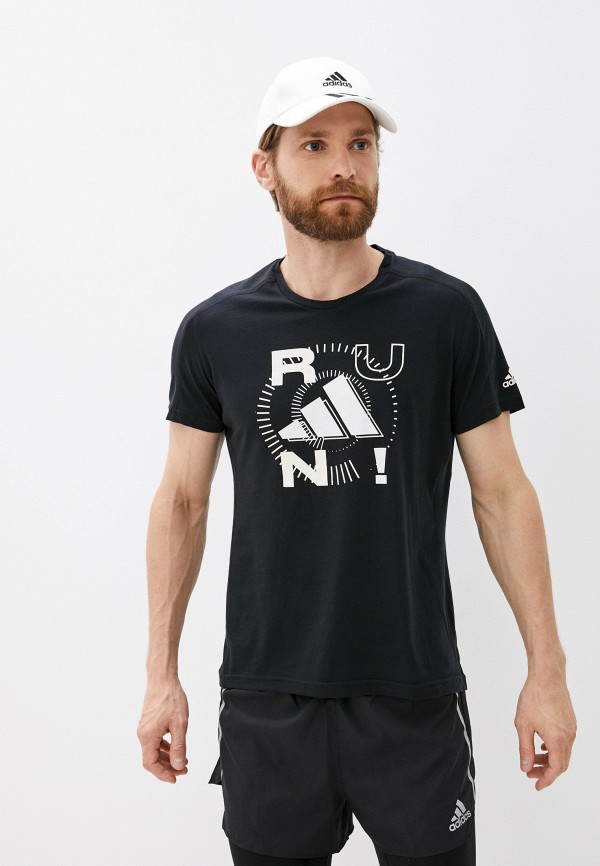 

Футболка спортивная adidas, Черный, RUN LOGO M 1