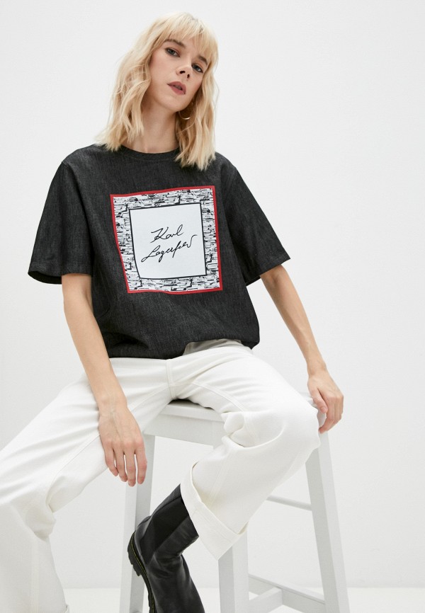 

Блуза Karl Lagerfeld Denim, Черный