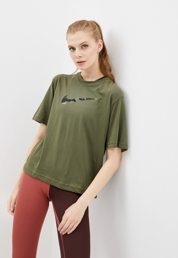 

Футболка спортивная Nike, Хаки, W NK DF BOXY NK ONE