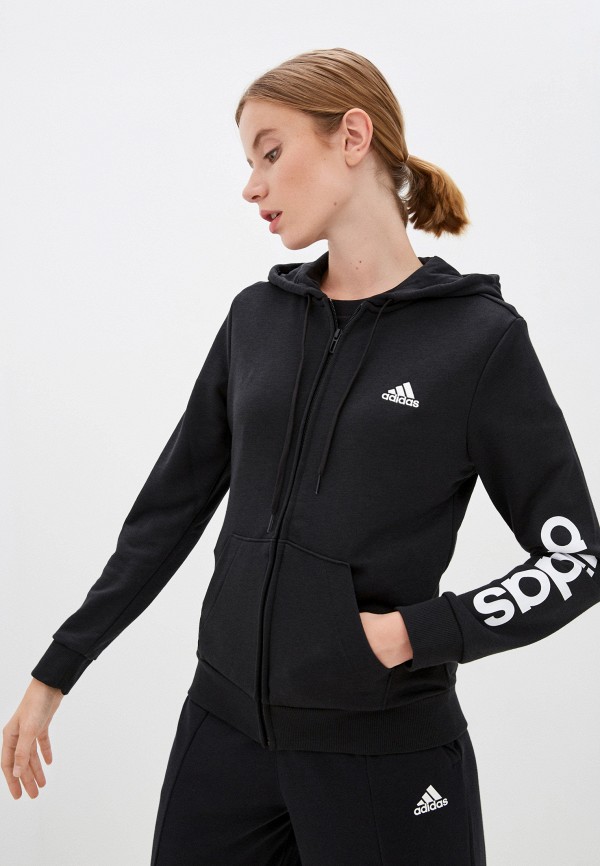 

Толстовка adidas, Черный, W LIN FT FZ HD