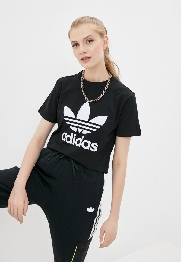 

Футболка adidas Originals, Черный, TREFOIL TEE