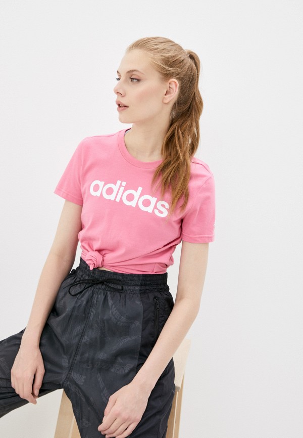 

Футболка adidas, Розовый, W LIN T