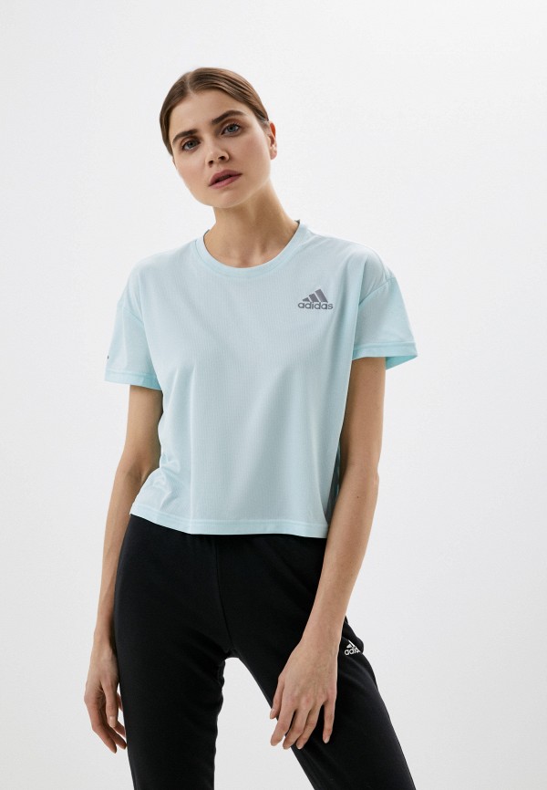 

Футболка спортивная adidas, Бирюзовый, P.BLUE TEE W