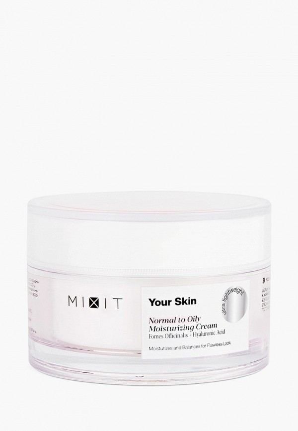 

Крем для лица Mixit, Прозрачный, YOUR SKIN Легкий увлажняющий для нормальной и склонной к жирности кожи, 50 мл.