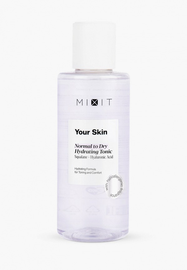 

Тоник для лица Mixit, Прозрачный, YOUR SKIN Увлажняющий для нормальной и склонной к сухости кожи, 150 мл.