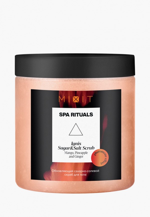 

Скраб для тела Mixit, Розовый, SPA RITUALS Обновляющий сахарно-солевой с экстрактами манго, ананаса и имбиря, 250 мл.