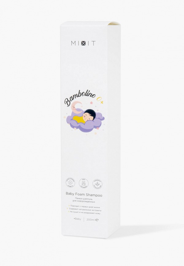 

Пена для купания Mixit, Bambolino Пенка-шампунь для новорожденных, 200мл