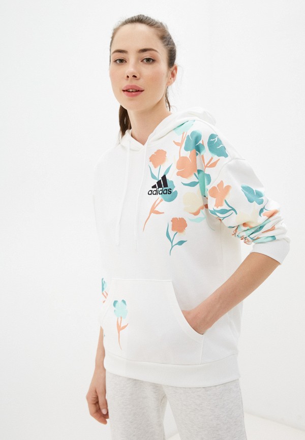 

Худи adidas, Белый, FLORAL HOODIE