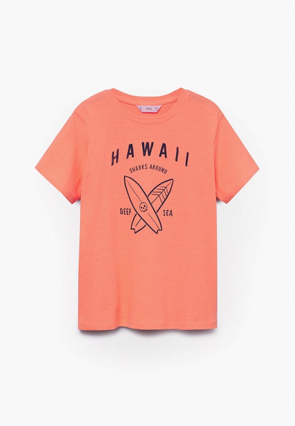 

Футболка Mango Kids, Коралловый, HAWAII