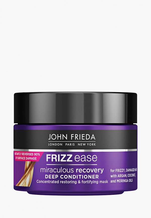 

Маска для волос John Frieda, Прозрачный, Интенсивная для ухода за непослушными волосами Frizz Ease MIRACULOUS RECOVERY, 250 мл