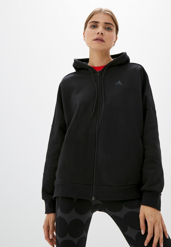 

Толстовка adidas, Черный, W SI WORD FZ HD