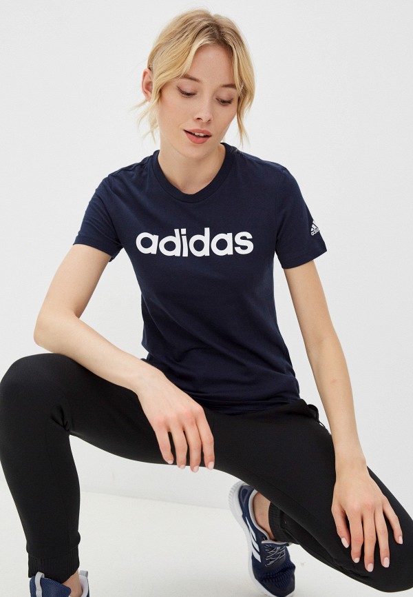 

Футболка adidas, Синий, W LIN T