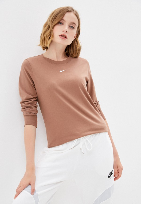 

Лонгслив Nike, Коричневый, W NSW TEE ESSNTL LS LBR