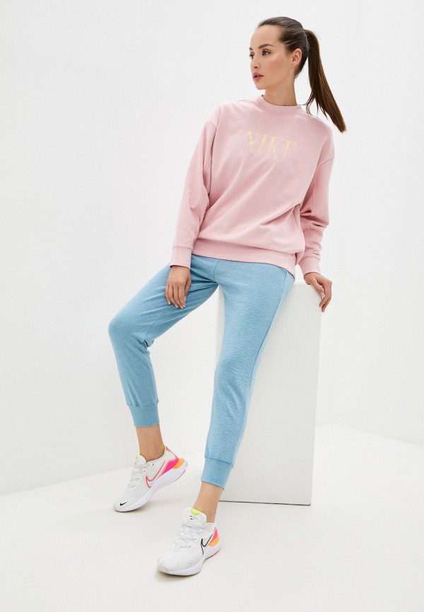 

Свитшот Nike, Розовый, W NK DF GFX PK GET FIT FC CRW
