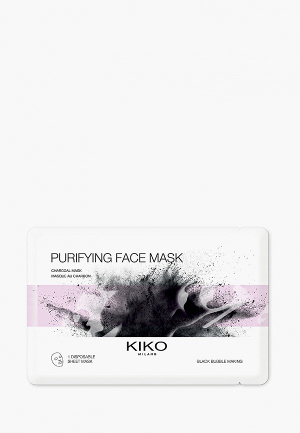 

Тканевая маска для лица Kiko Milano, Прозрачный, очищающая с растительным углем PURIFYING FACE MASK, 1 шт.