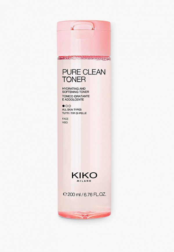 

Лосьон для лица Kiko Milano, Прозрачный, увлажняющий и смягчающий PURE CLEAN TONER, 200 мл