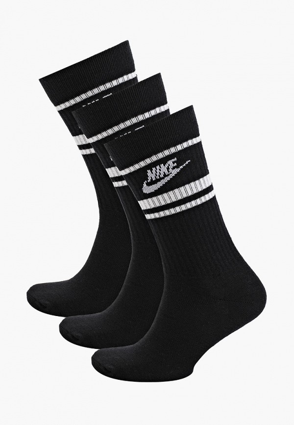 

Носки 3 пары Nike, Черный, U NK CREW NSW ESSENTIAL STRIPE