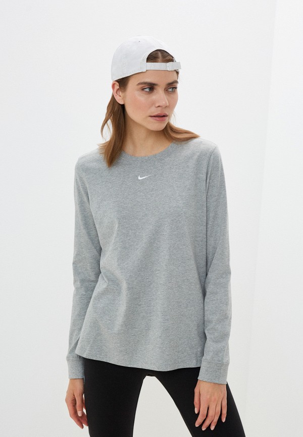 

Лонгслив Nike, Серый, W NSW TEE ESSNTL LS LBR