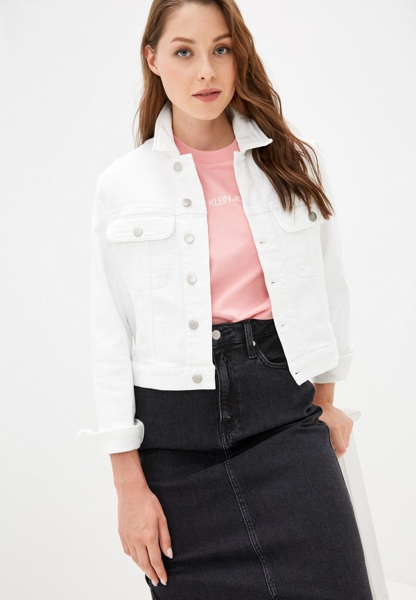 

Куртка джинсовая Calvin Klein Jeans, Белый, Calvin Klein Jeans RTLAAM228501