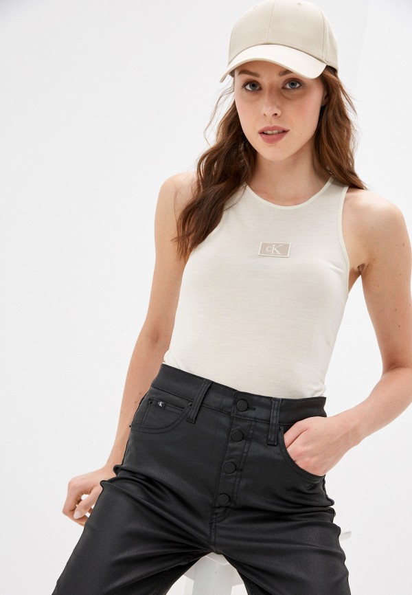 

Майка Calvin Klein Jeans, Бежевый, Calvin Klein Jeans RTLAAM229301