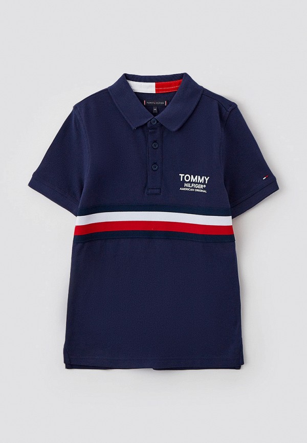 Поло Tommy Hilfiger синий KB0KB06363 RTLAAM323801