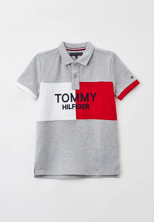 Поло Tommy Hilfiger серый KB0KB06359 RTLAAM323901