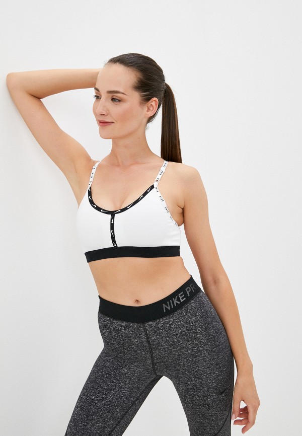

Топ спортивный Nike, Белый, W NK DF INDY LOGO CUTOUT BRA