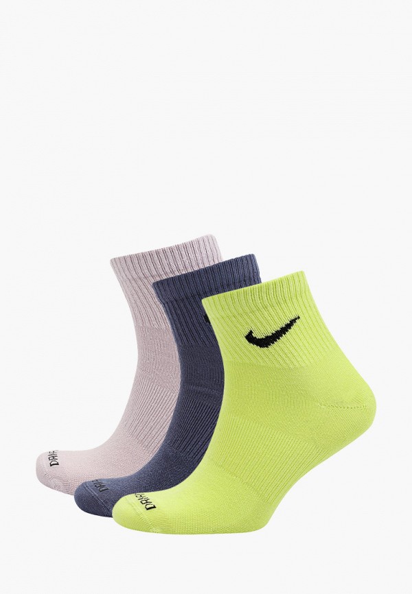

Носки 3 пары Nike, Разноцветный, U NK EVRY PLUS LTWT ANKLE 3PR