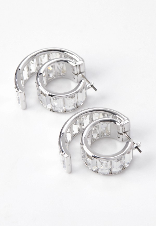 Серьги Swarovski® серебряный, размер 00, фото 2
