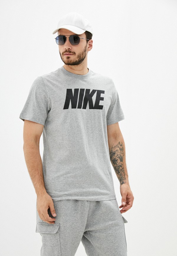 

Футболка Nike, Серебряный, M NSW TEE ICON NIKE BLOCK