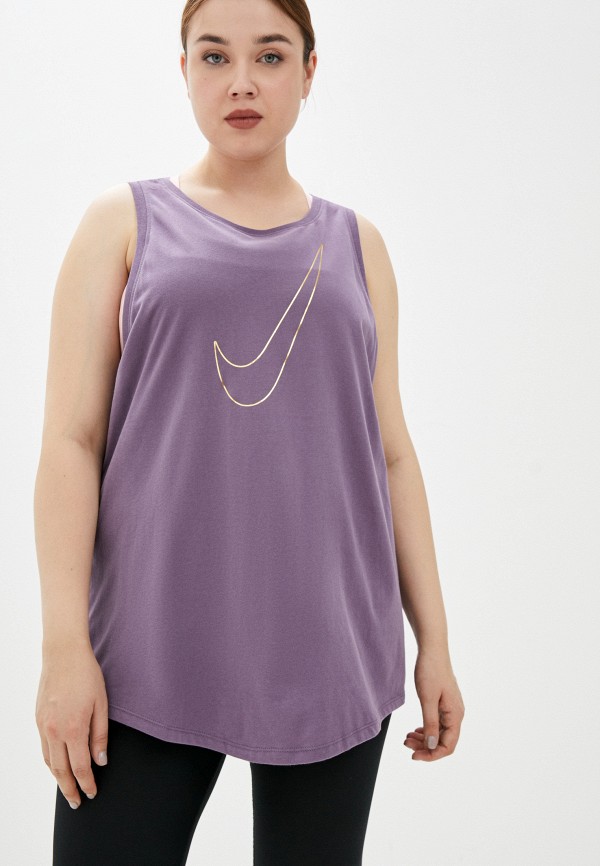 

Майка спортивная Nike, Фиолетовый, W NK DRY TANK FEMME PLUS