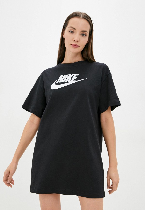 

Платье Nike, Черный, W NSW ESSNTL DRESS FUTURA PRNT
