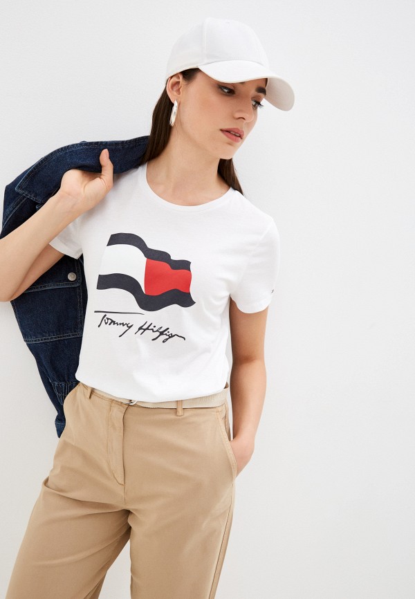 Футболка Tommy Hilfiger белый WW0WW33103 RTLAAM667801