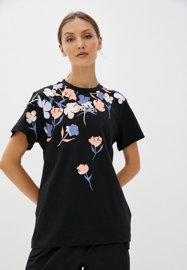 

Футболка adidas, Черный, FLORAL BF T