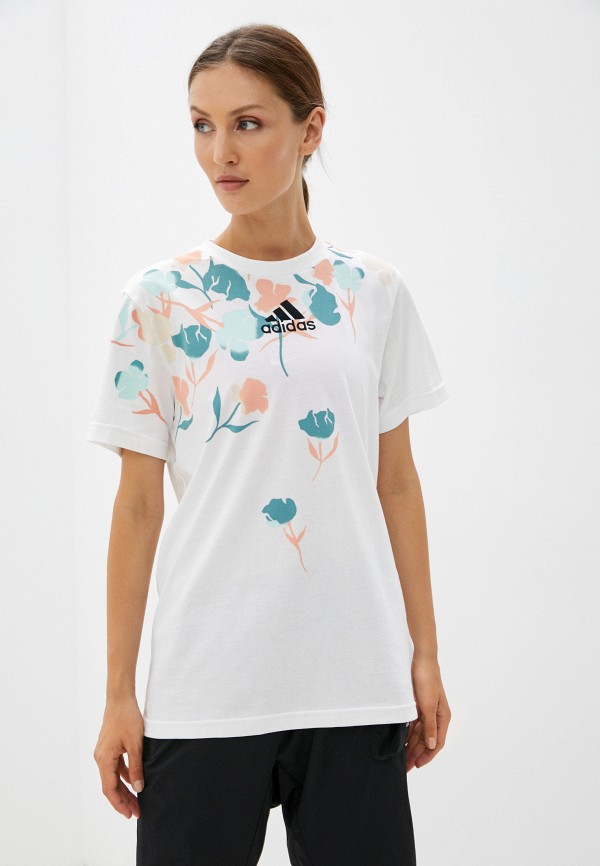 

Футболка adidas, Белый, FLORAL BF T