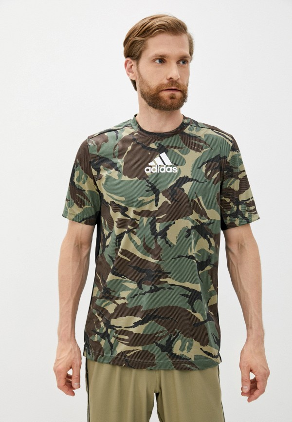

Футболка спортивная adidas, Разноцветный, M CAMO GT1